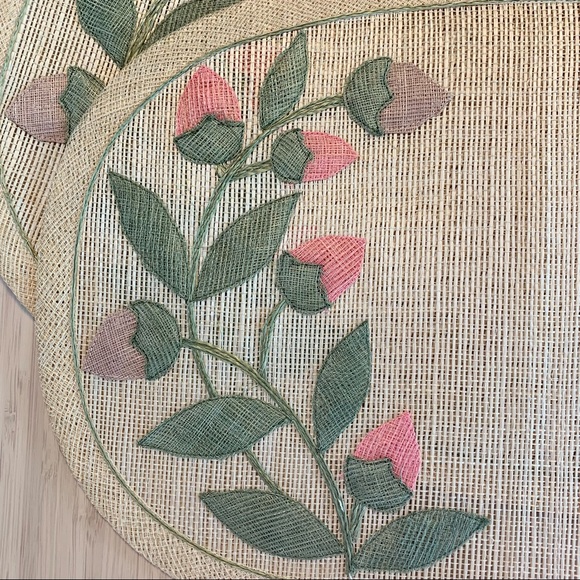 Woven Rattan Placemats Set of 6 - Picture 2 of 7